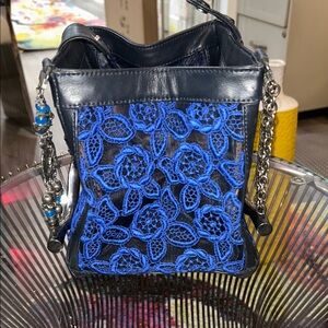 Versace Istante Blue Lace Women's Bag